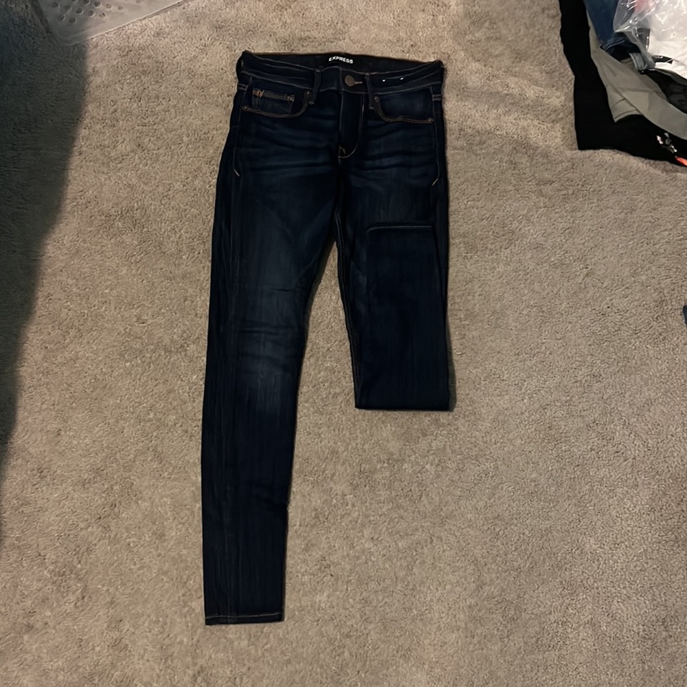 Express dark denim legging jeans